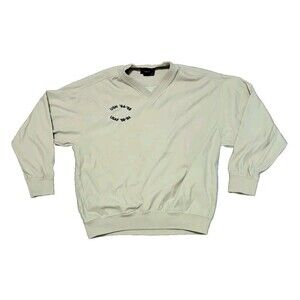 Vtg Eddie Bauer Golf Jacket Pullover Men's Medium Military USN USAF Long Sleeve